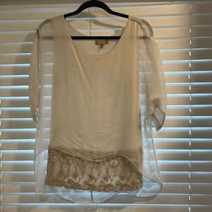 Cream 2 layer blouse